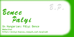 bence palyi business card
